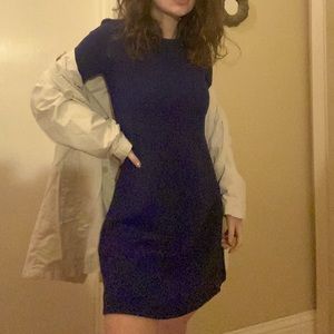 Navy skater dress